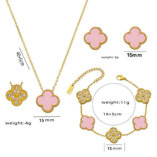 Four-leaf Flower Two Kinds Of Wearing Necklaces
