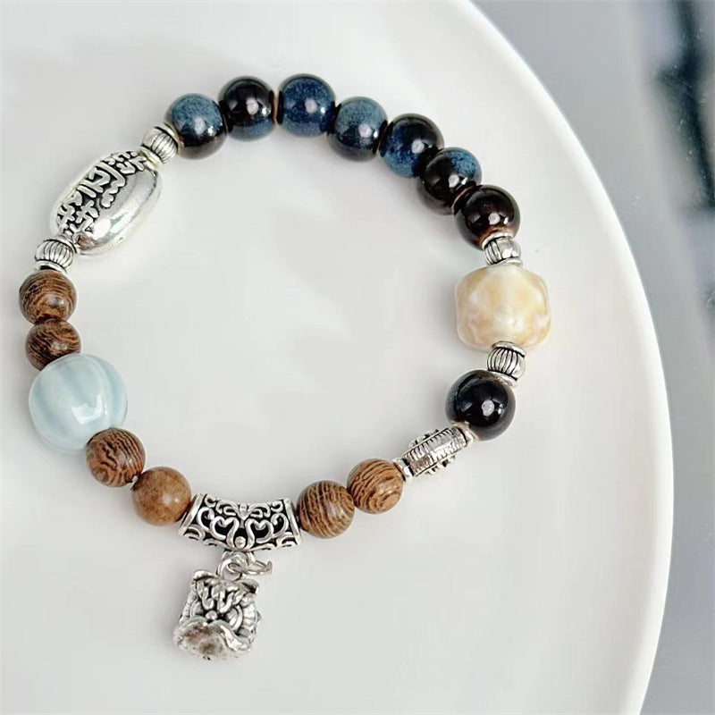 Chinese Style Single Circle Ceramic Female Bracelets