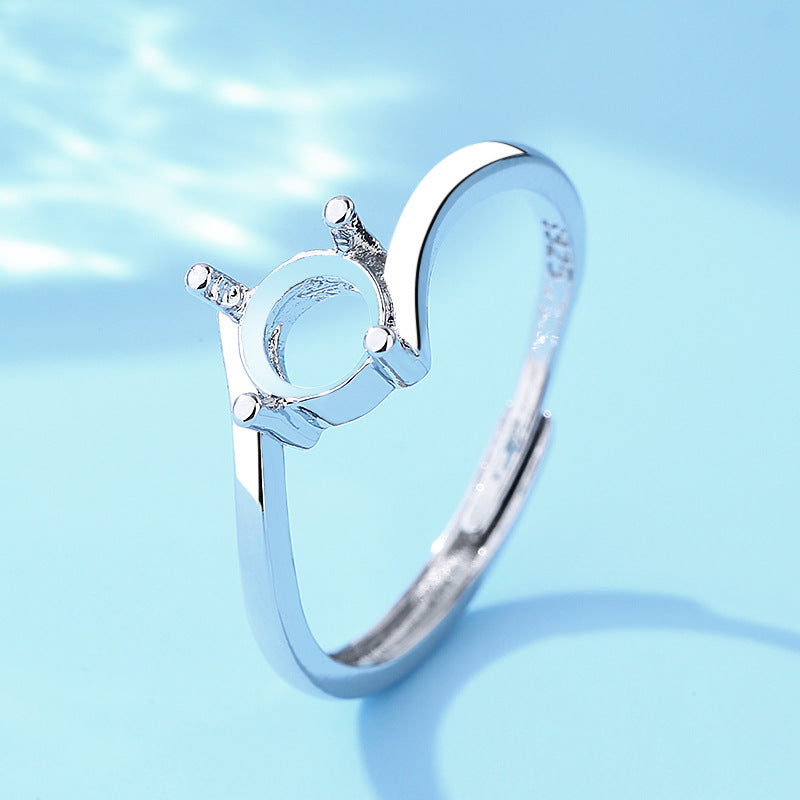 Women's Open Setting Empty Holder Inset More Sizes Imitation Rings