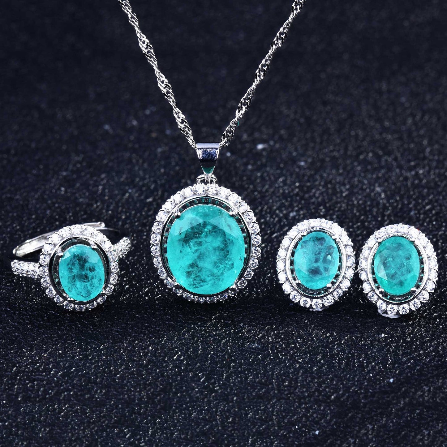 Brazil Paraiba Colored Gems Live Broadcast Pendants