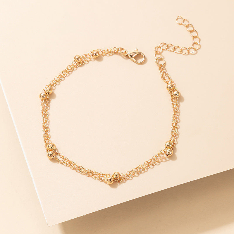 Simple Versatile Round Beads Chain Design Personality Bracelets