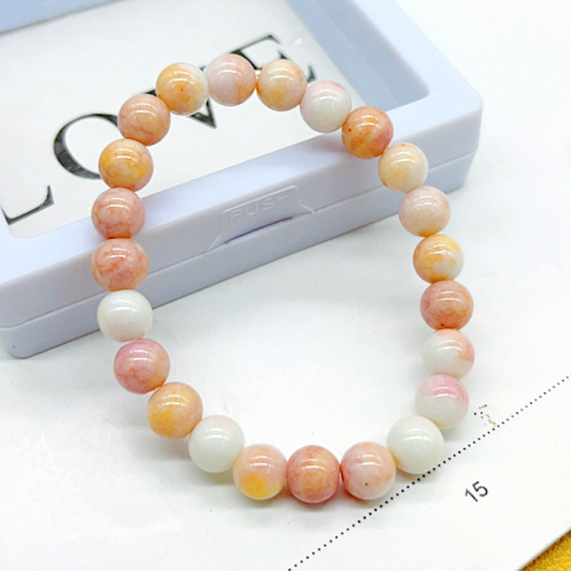 Broken Ice Crack Round Candy Color Bracelets