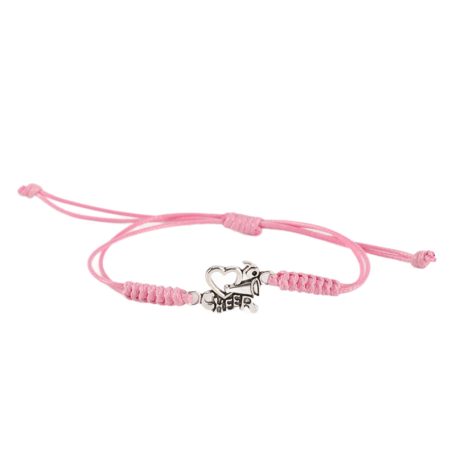 Women's Cheerleading Sports Cheer Come On Wax Line Textile Bracelets