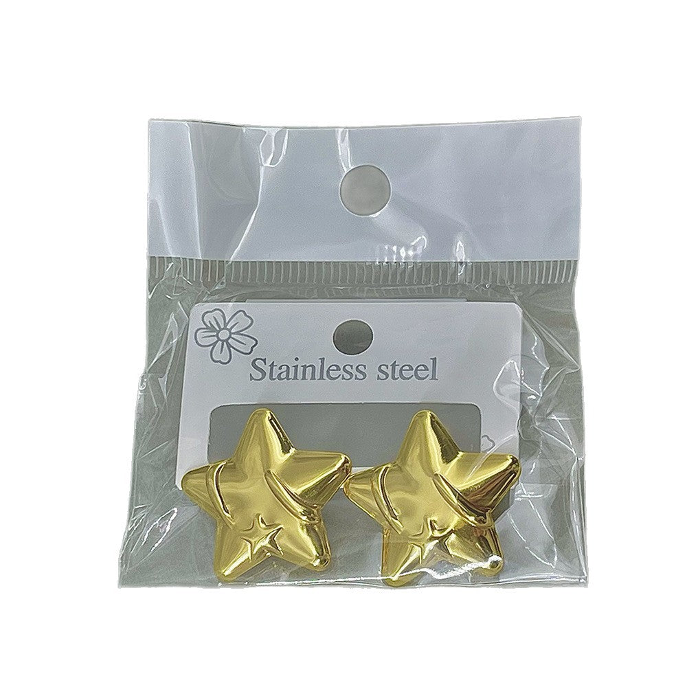 High-grade Fashionable Personalized Starfish Geometric Heart Shape Stud Earrings