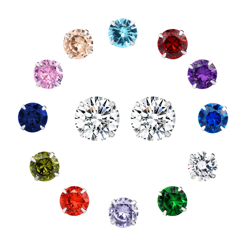 Fashion Zircon Twee Birthday Sier Sterling Earrings