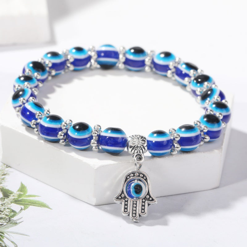 Vintage Blue Eyes Devil's Eye Beaded Bracelets