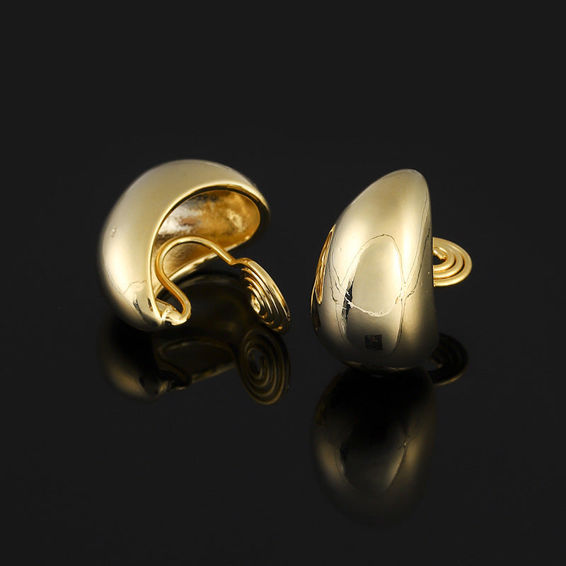 Mosquito Coil Cold Style Metal Water Drop Simple Ear Clip