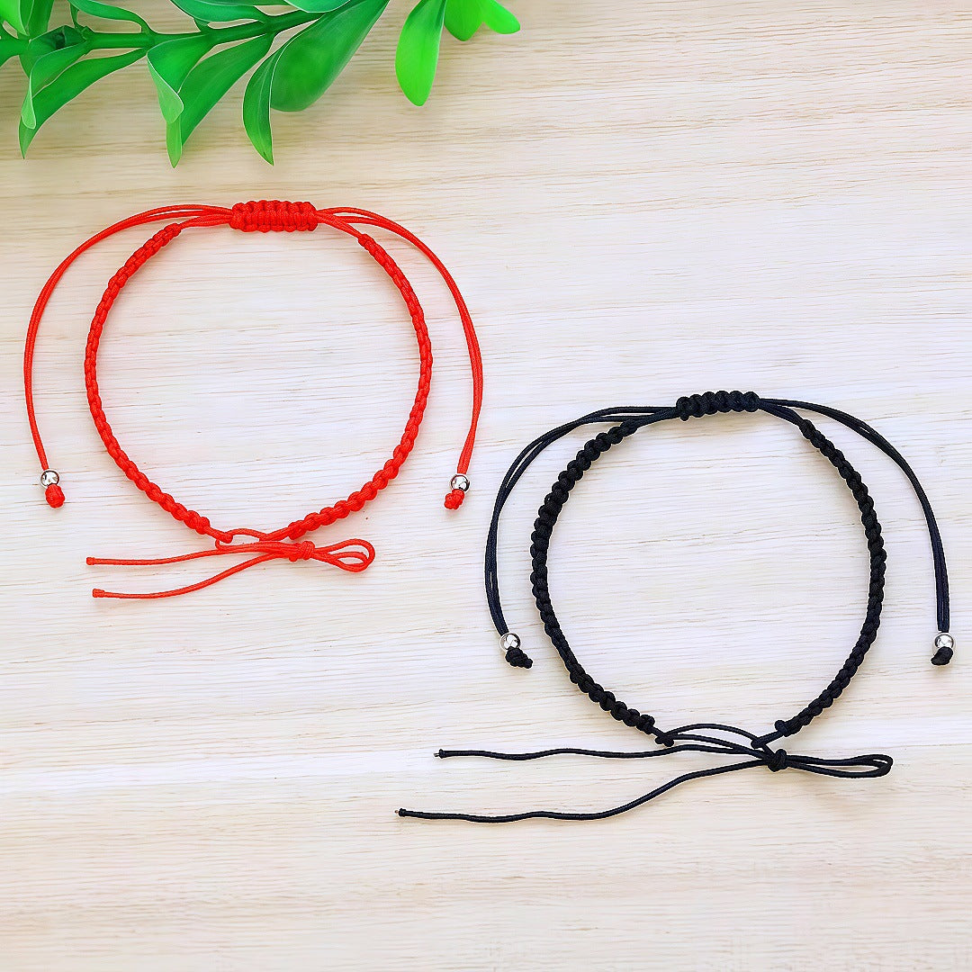 Rope Life Jade Thread Woven Flat Knot Carrying Strap Beads Bracelets