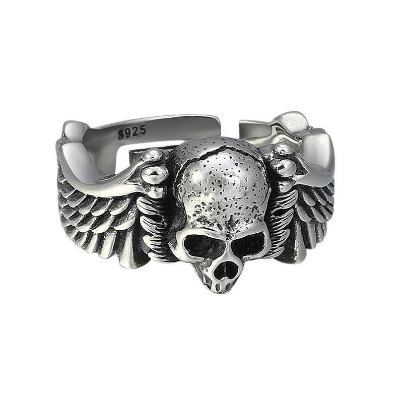 Men's Skull Thai Sier Devil Angel Power Rings