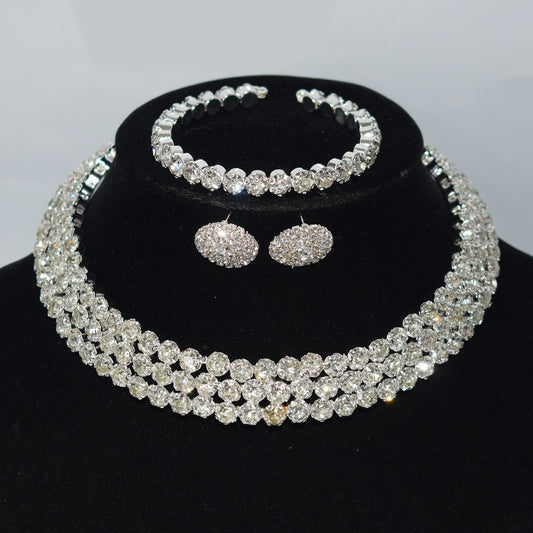 Cool Fashion Rhinestone Collar Bridal Short Bracelets