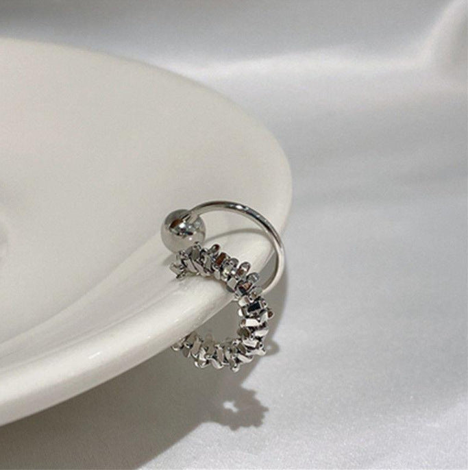 Asymmetric Frosty Style Simple Irregular Elegant Ear Clip