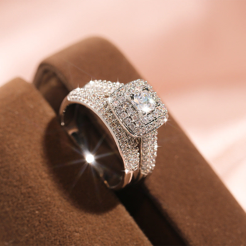 Trendy Women's Luxury Shiny Fashion Wedding Rings
