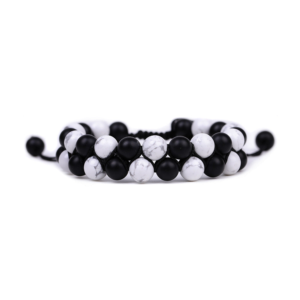 Women's & Men's Volcanic Rock Stone Woven Brace Lace Bracelets