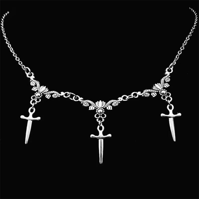 Blood Drop Cross Decorative Romantic Gothic Victorian Necklace