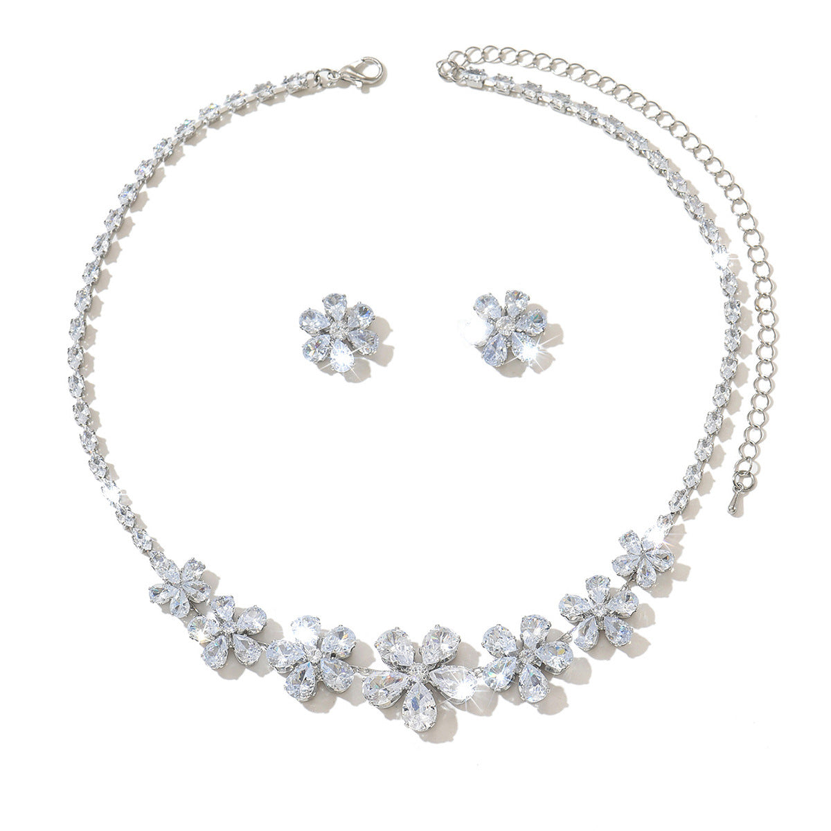 Ear Two-piece Light Luxury Temperament Clavicle Chain Female Jewelry Set