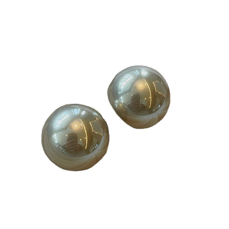 Style Apple Large Pearl Advanced Personality Earrings