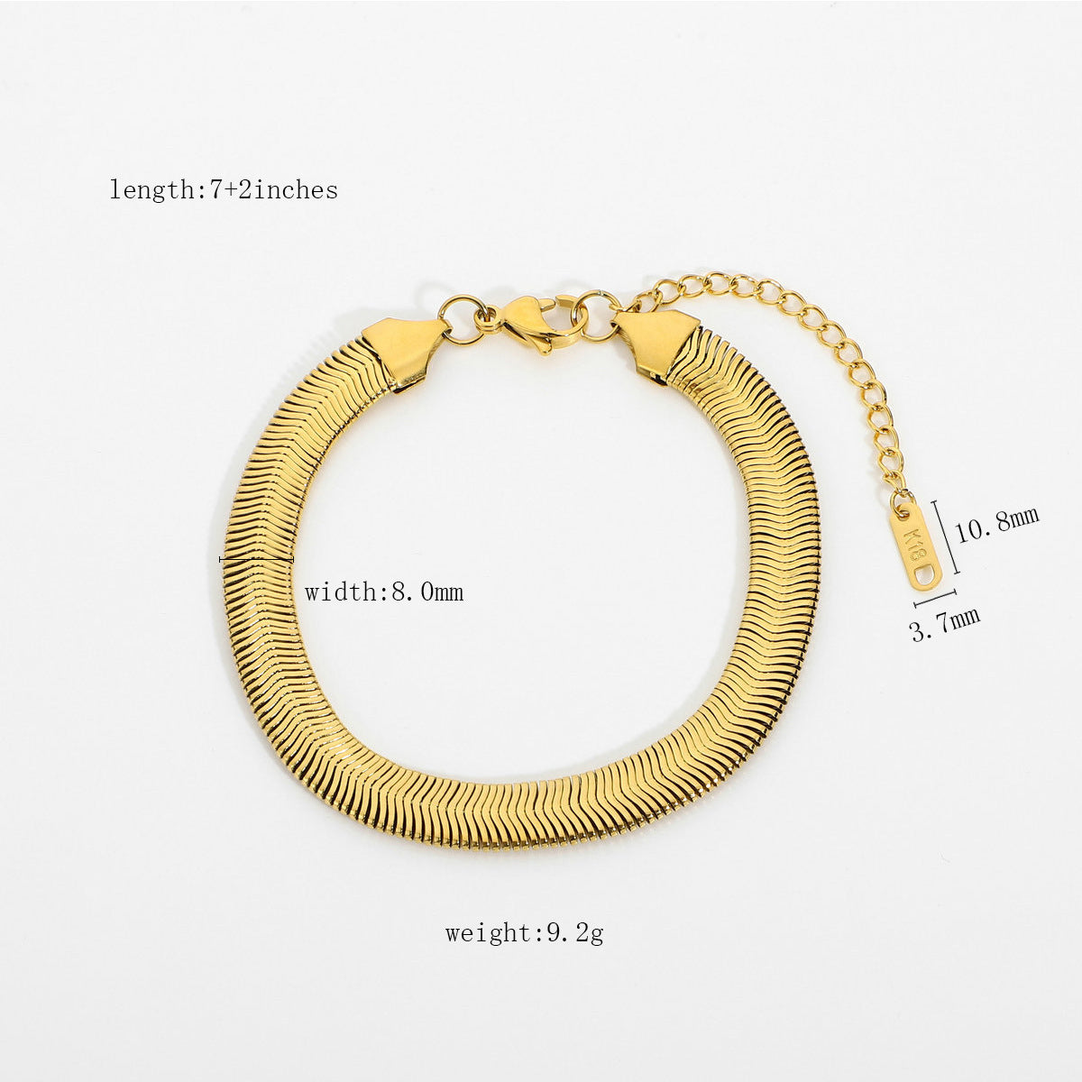 Bracelets serpent plats en dentelle avec chaîne à maillons pour femmes