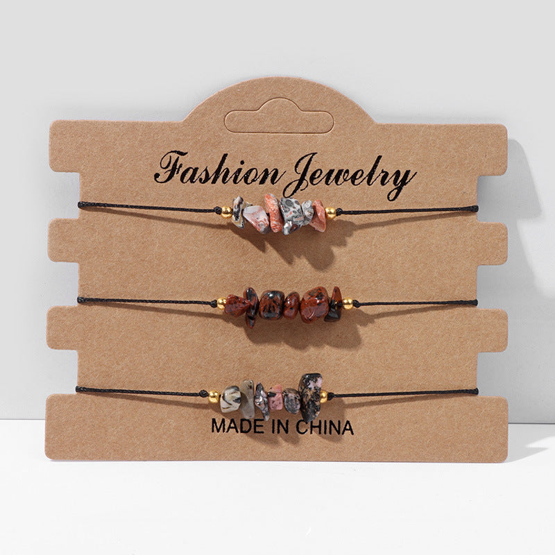 Natural Crystal Gravel Female Irregular Rough Stone Bracelet