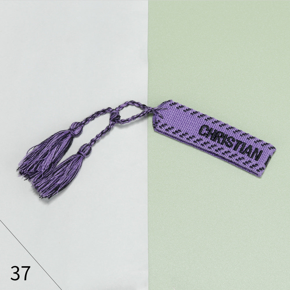 Cotton Thread Embroidery Wrist Strap Tassel Woven Female Bracelets