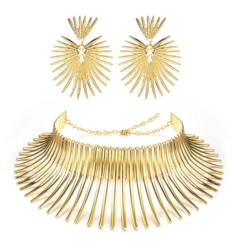 Metal Armband Glossy Exaggerated Collar Neck Bracelet