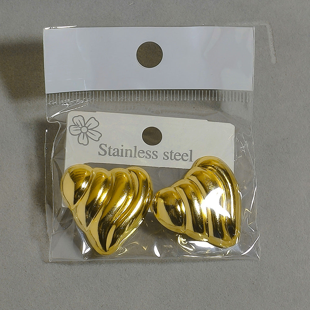 High-grade Fashionable Personalized Starfish Geometric Heart Shape Stud Earrings