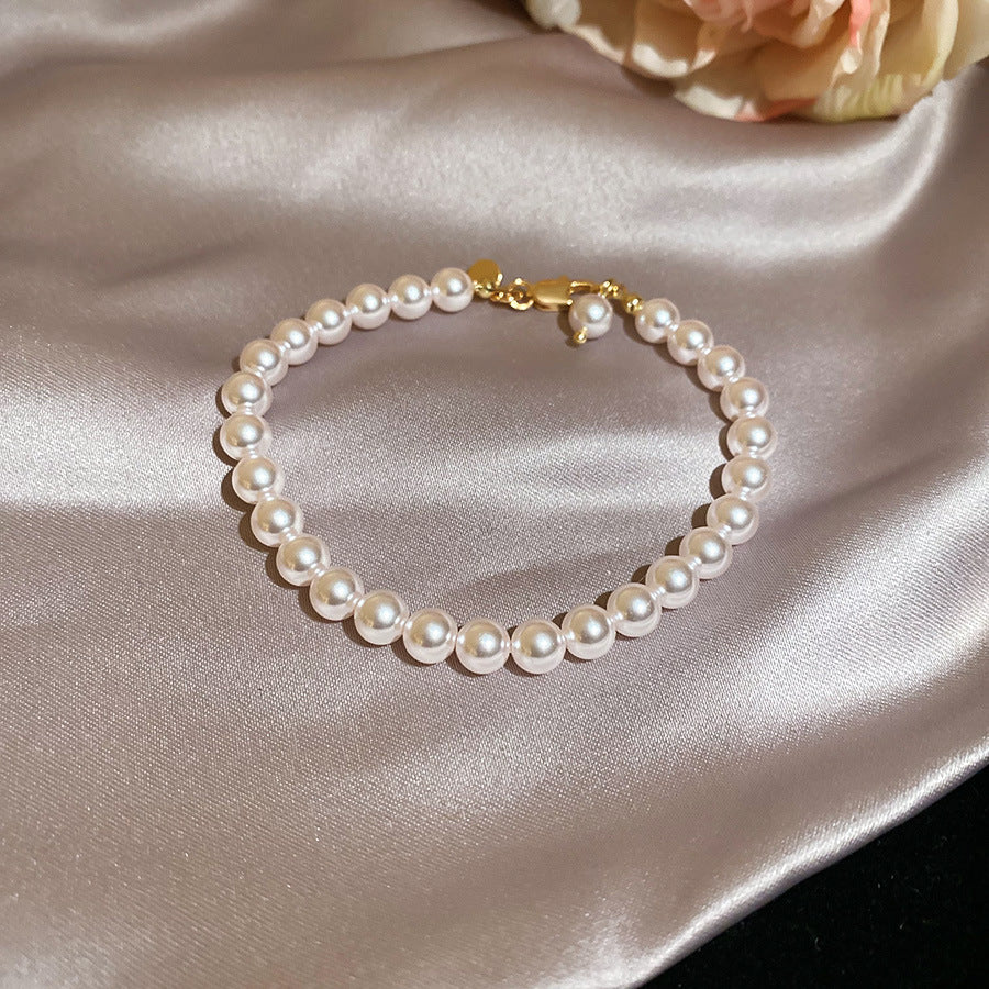 Women's Zircon Pearl Bee Buckle French Vintage Court Bracelets