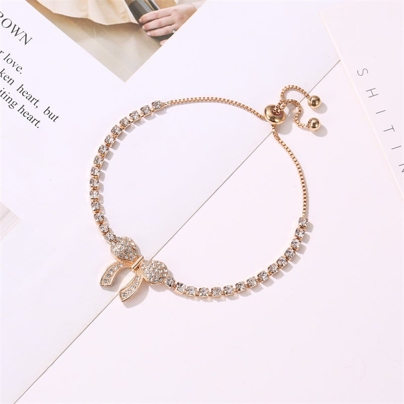 Bracelets en cristal de mode papillon plein de diamants doux