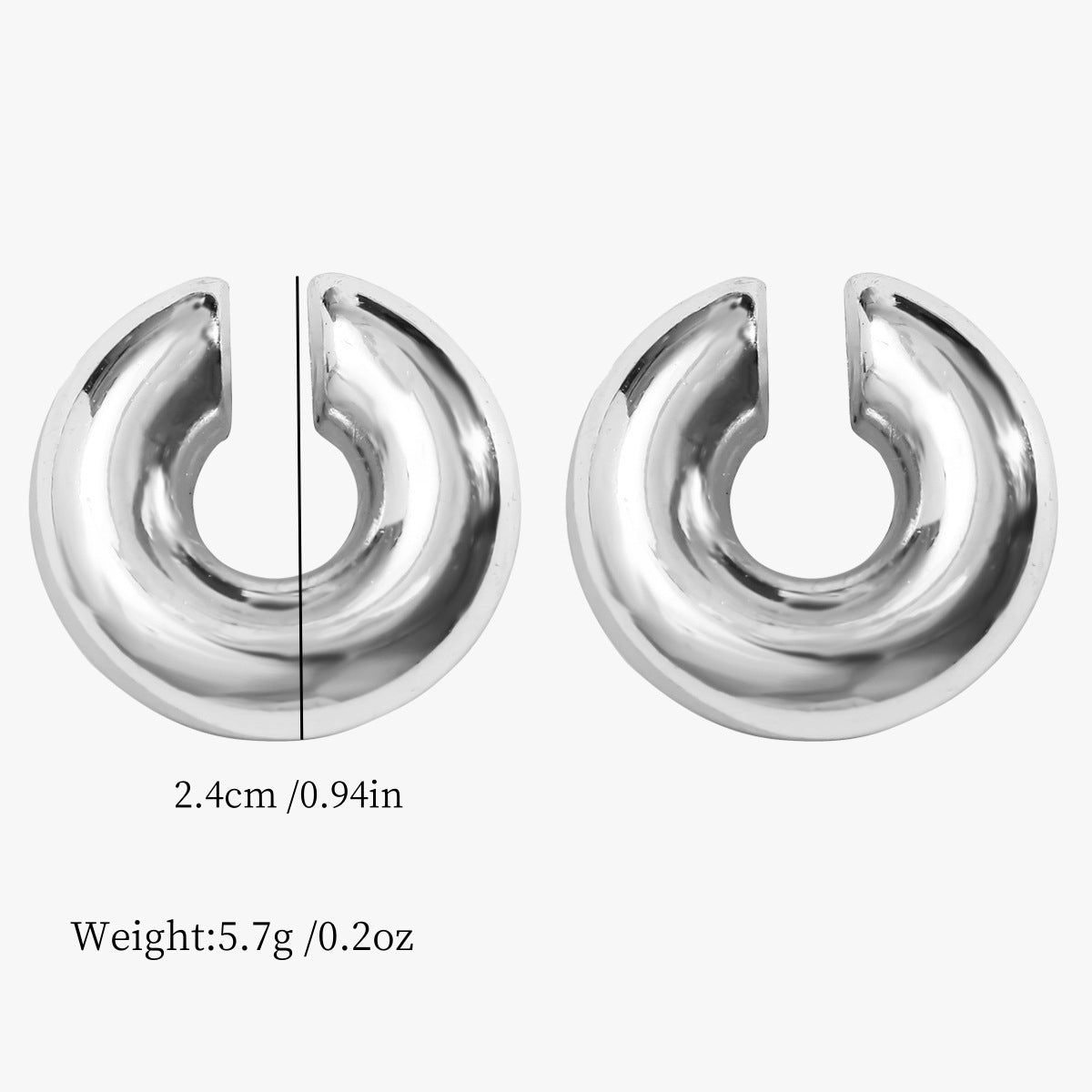Acrylic Candy Color Matte Simple Design Ear Clip