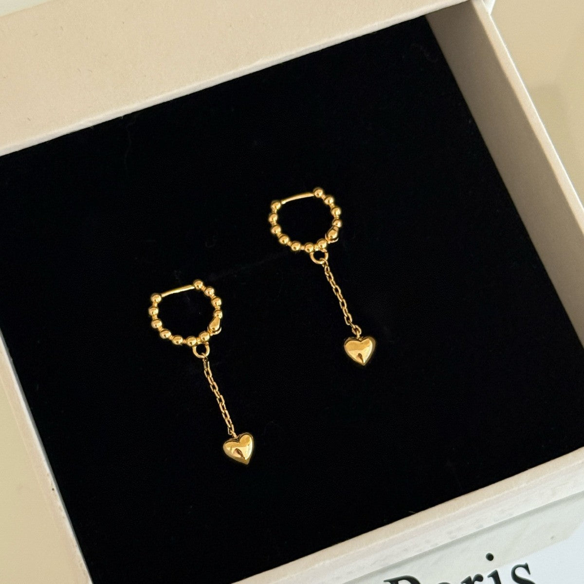 Fall Elegant Heart Tassel Clip Niche Temperament Rings