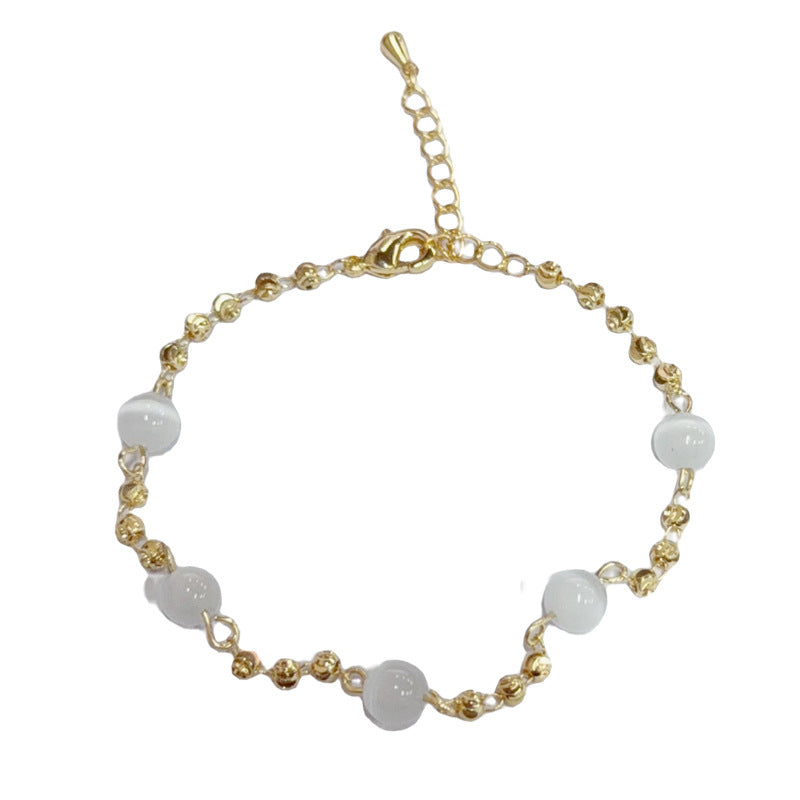Women's Fashion Opal Beads Temperament Light Luxury Simple Unique Bracelet