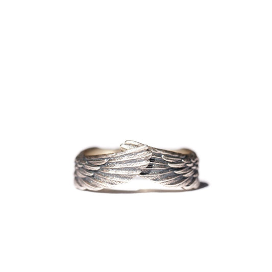 Damen &amp; Herren &amp; Engelsflügel Thai Silber Paar und Ringe