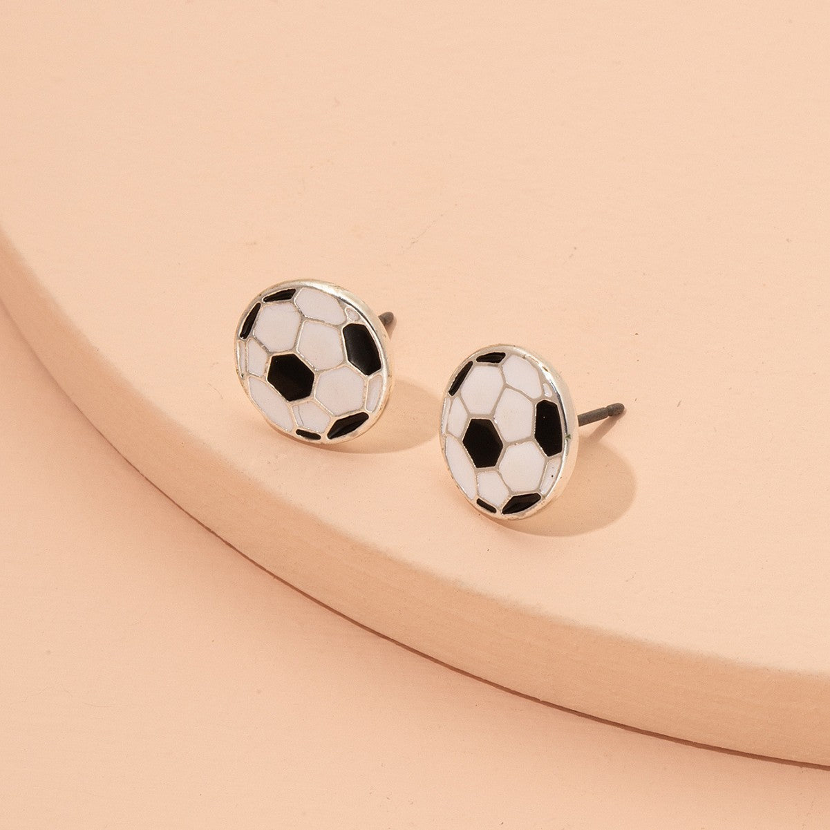 Women's Sports Series Football French Style Cufflink Personality Creative Enamel Rings