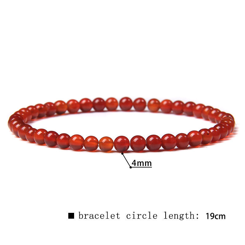 Women's Natural Stone Mini Energy Glossy Beads Bracelets