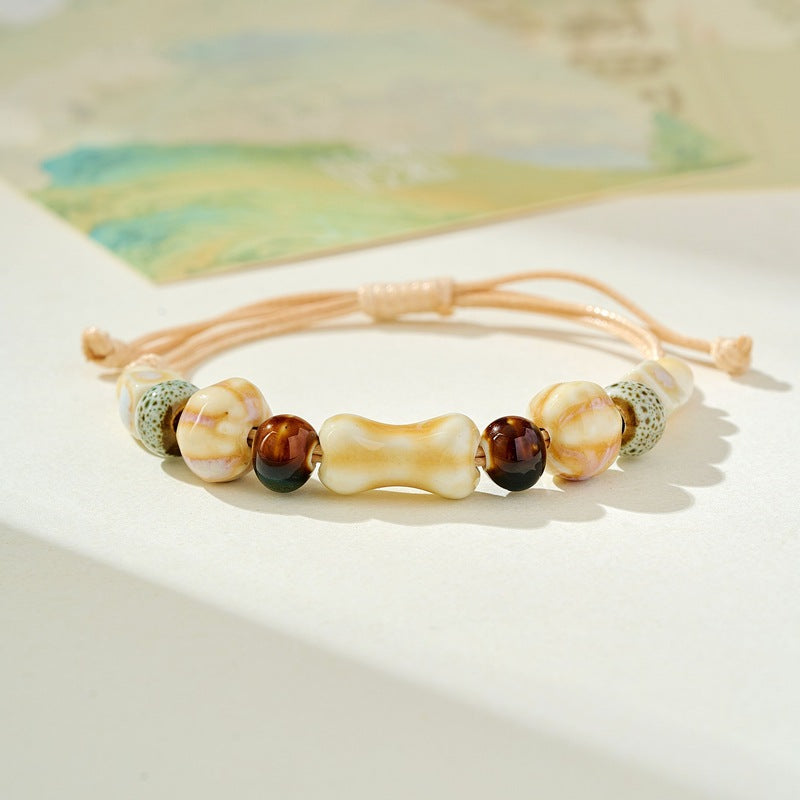 Artistic Ancient Style Bead String Fresh Bracelet