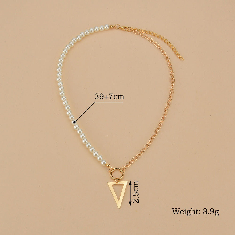 Women's Style Fresh Triangle Pendant Fashion Imitation Necklaces