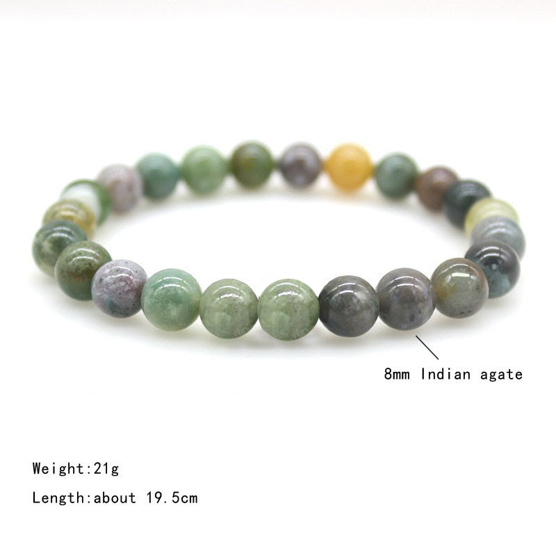 Women's & Men's Frosted Natural Stone Volcanic Rock Tigereye And Bracelets