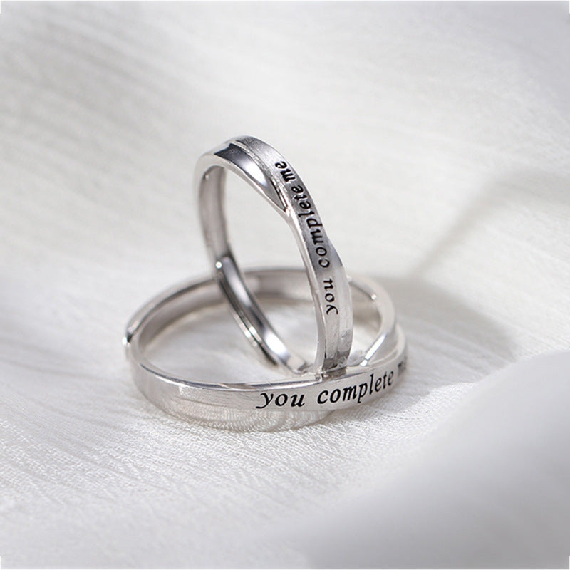 Female Pair Sier Commemorative Gift For Rings