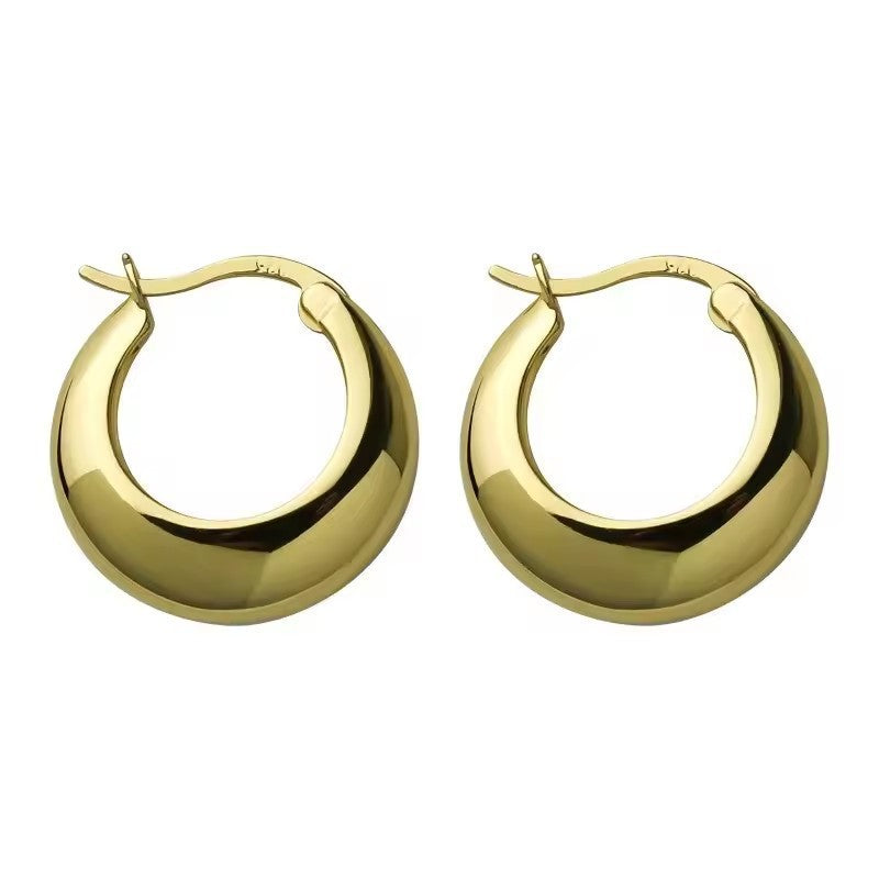 Simple Glossy Circle Clip Design Round Popular Ear Buckle