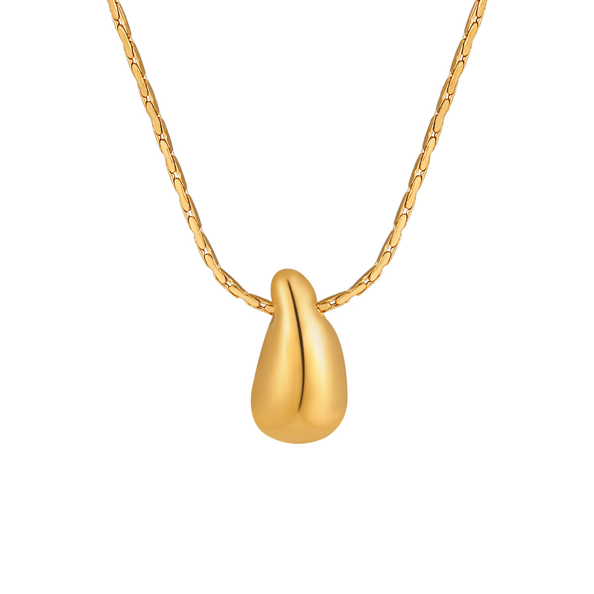 Women's Water Drop Simple Personality Gold-plated Titanium Necklace