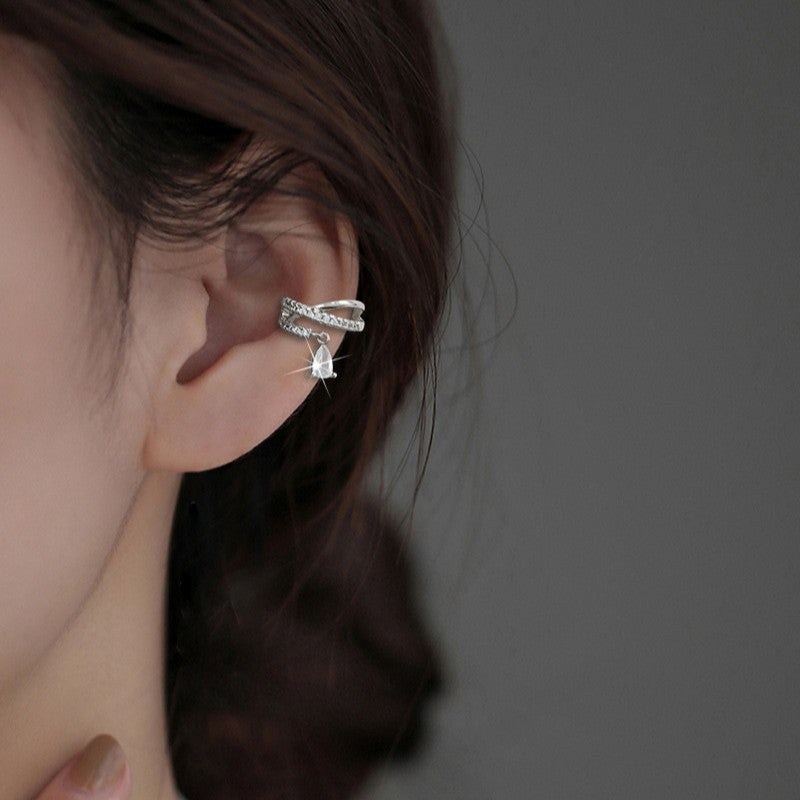 Starry Long Pearl Tassel Zircon Without Rings