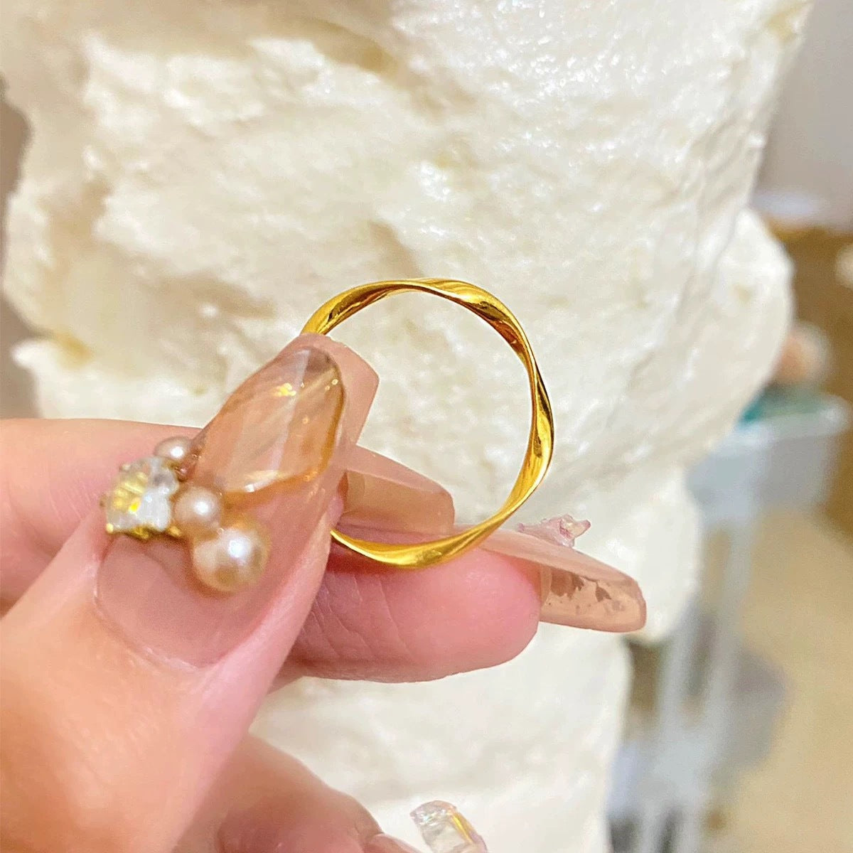 Female Trendy Simple Personality High-grade Index Finger Couple Light Luxury Ring