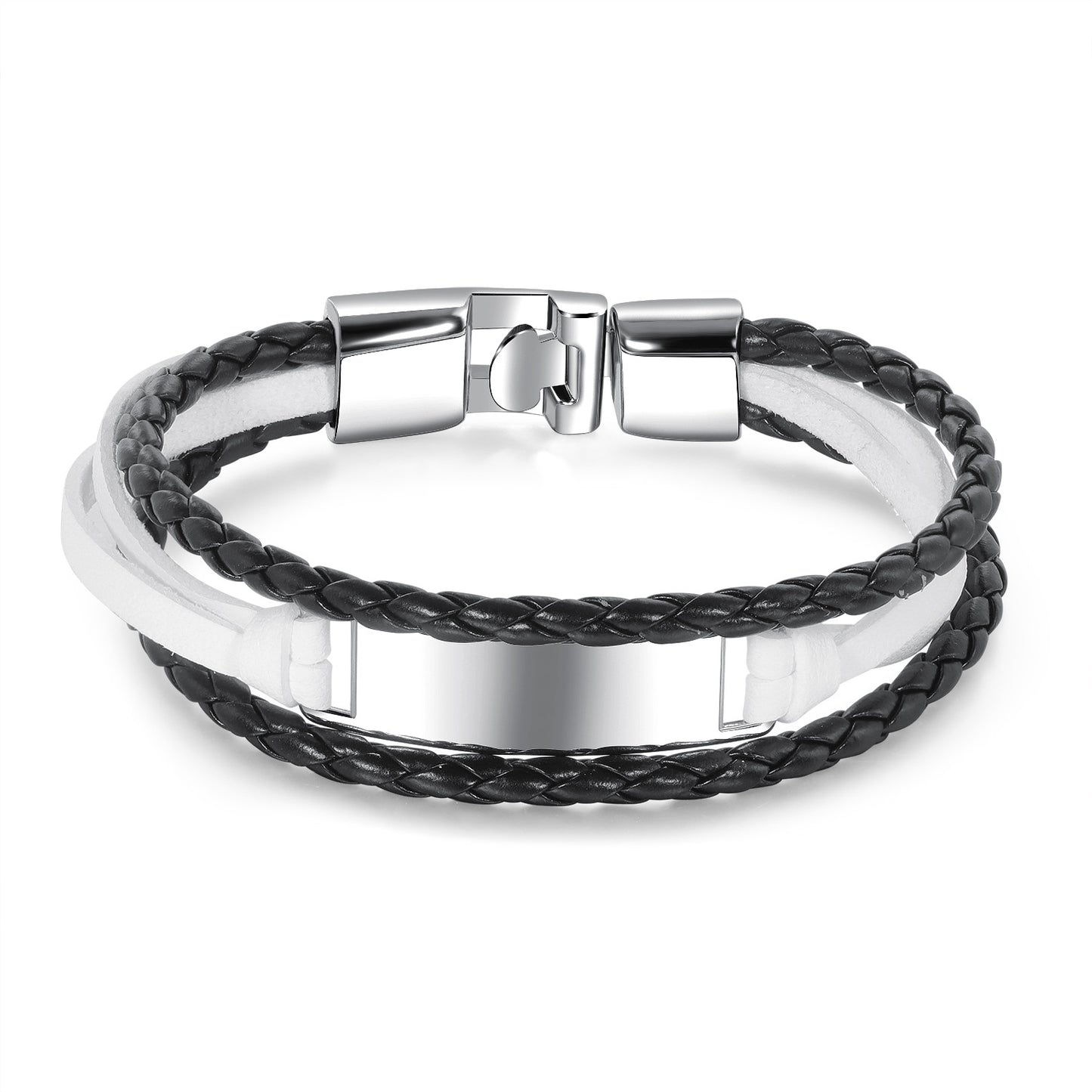 Bracelets de hanche de personnalité de bijoux en cuir tissé pour homme