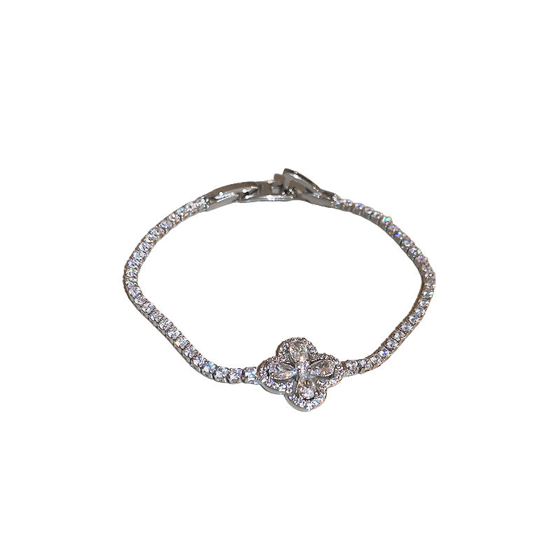 Flower Zircon Buckle Special Interest Light Luxury High Bracelets