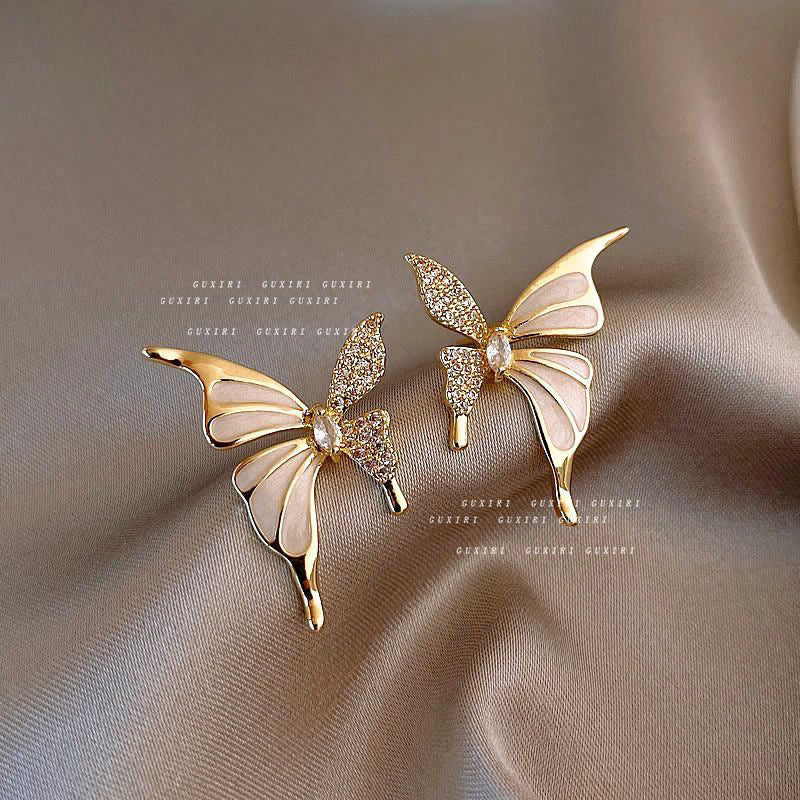 Women's French Pearl Light Luxury Elegant Niche Design Zircon Earrings