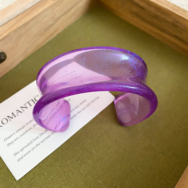 Women's Irregular Resin Minority Simple Retro Temperament Personality Fashion Design Unique Bracelets