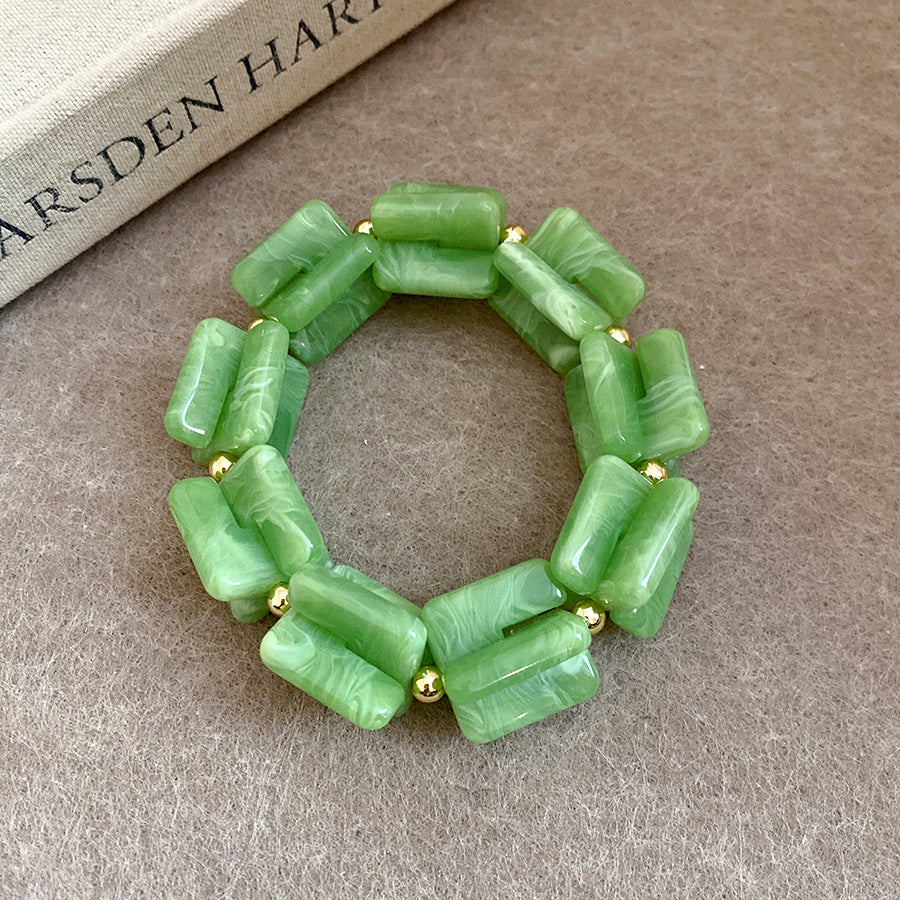 Dopamine Acrylic Beaded Sub Personality Light Luxury Bracelets