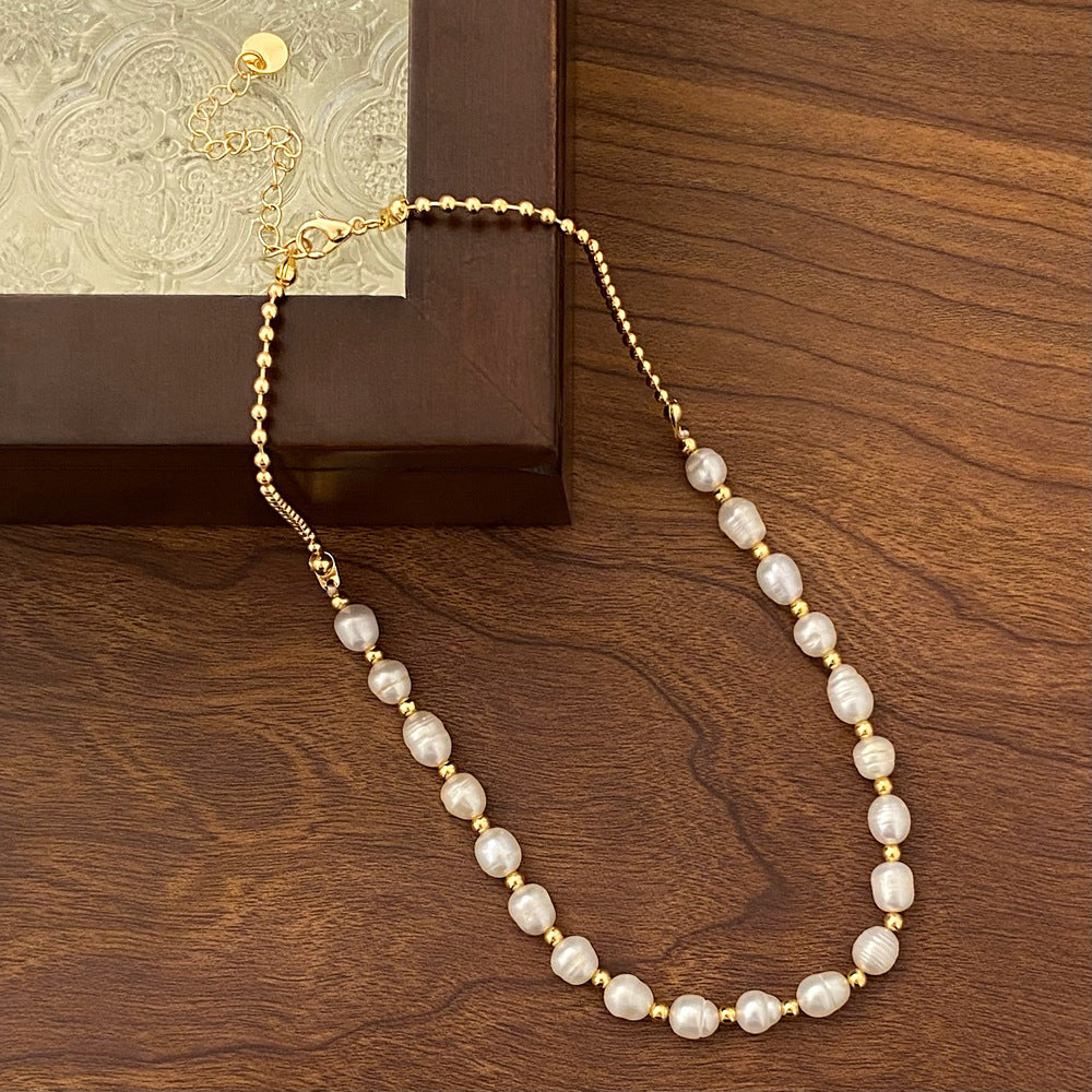 Women's Luxury Minority Natural Freshwater Stringed Pearls Necklaces