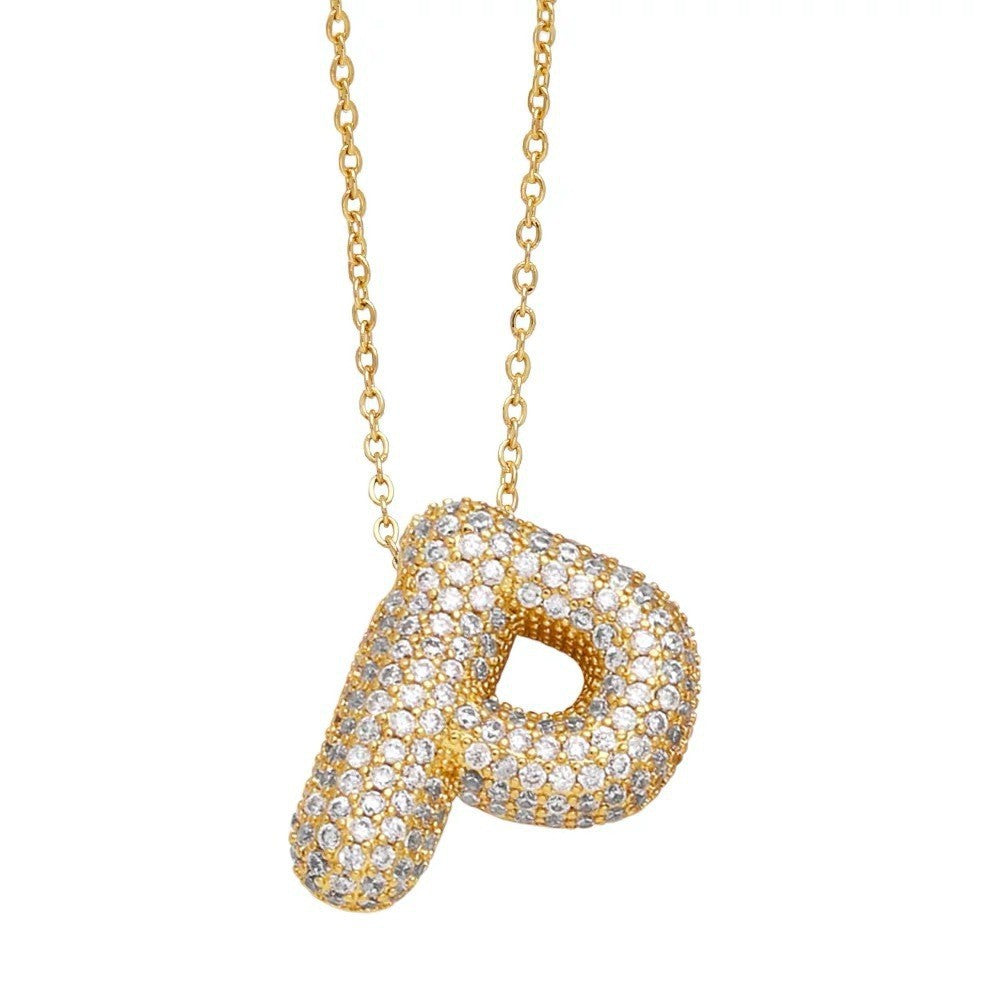 Bubble Balloon Letter English Female Graceful Pendants