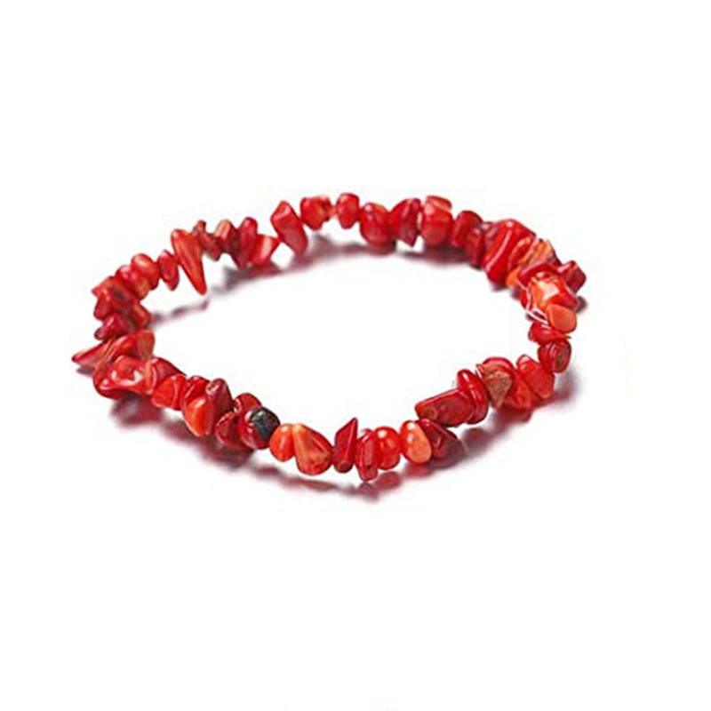 Bracelets de gravier en cristal naturel de yoga en pierre colorée pour femmes