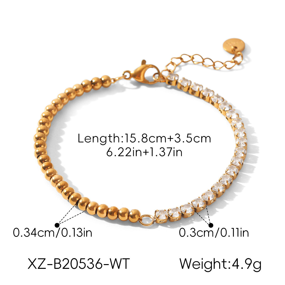 Women's Stainless Steel Zircon Twin Light Luxury High-grade Bracelets
